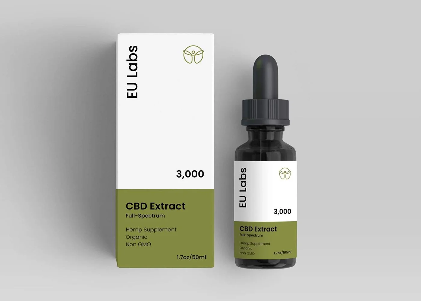 3000mg full-spectrum CBD oil bottle and box — CBD Oil Newcastle