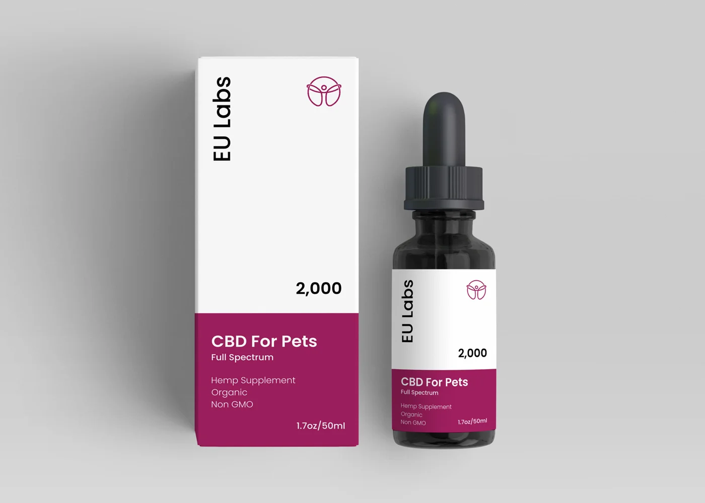 2000mg full-spectrum pet CBD oil bottle and box — CBD Oil Newcastle